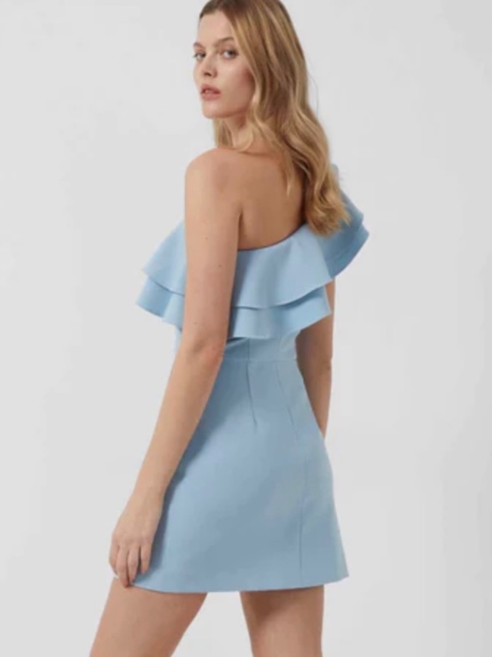 French Connection French Whisper Asymmetric Ruffle Dr…